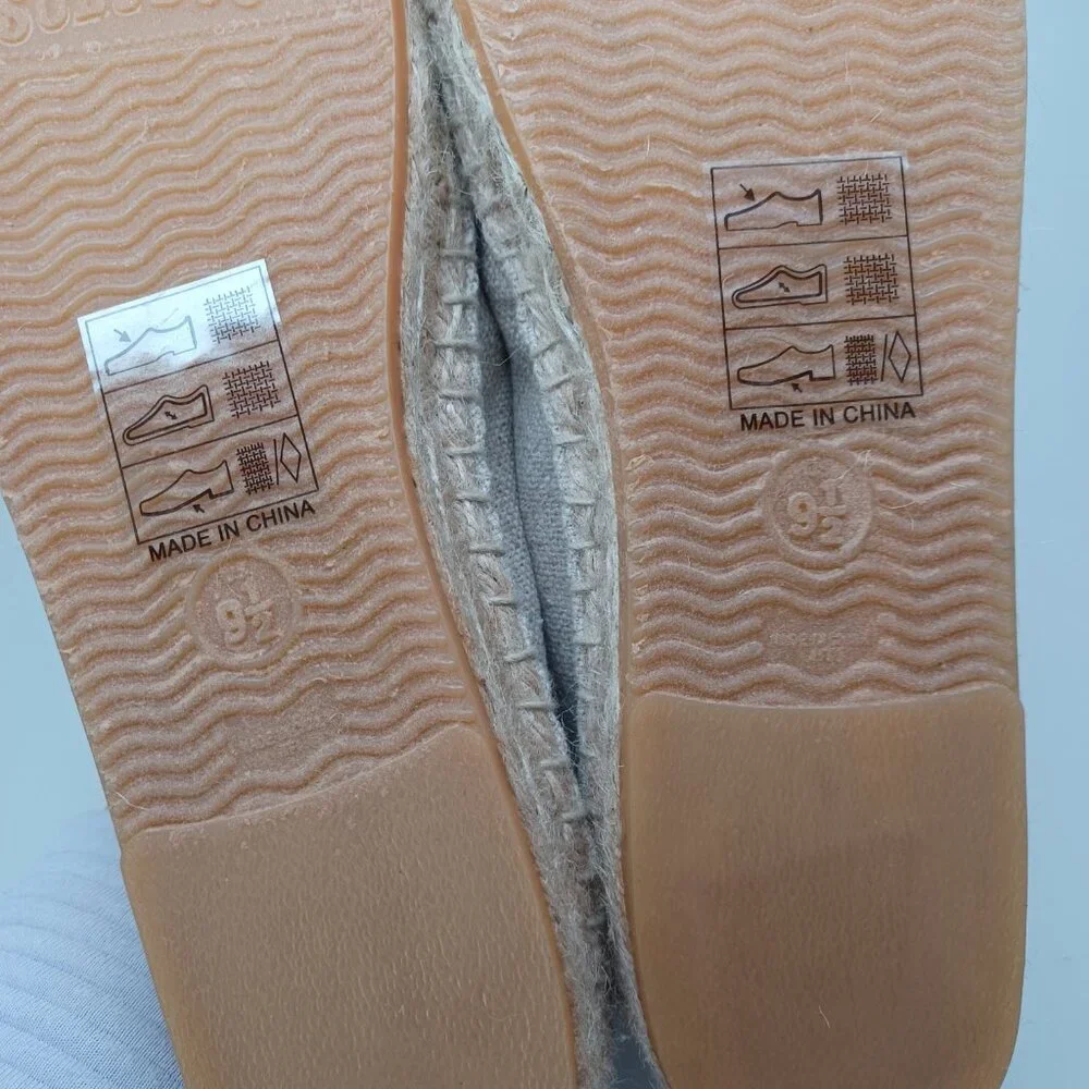 Soludos Espadrilles Cactus Embroidered Canvas Cap-Toe Slip on Flats Size 9.5 NEW